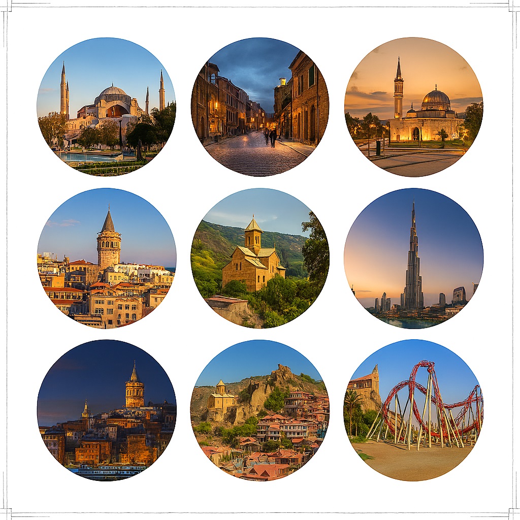 مکان های دیدنی دوبی ، استانبول و تفلیس